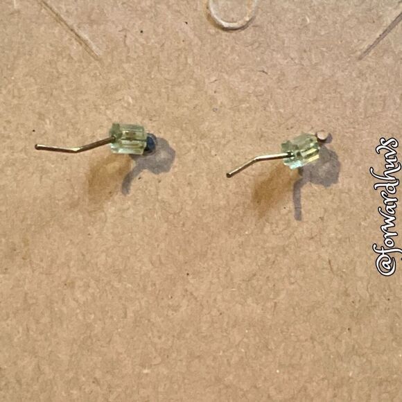 Origami Dangle Earrings With Pearl Accent - Picture 6 of 8